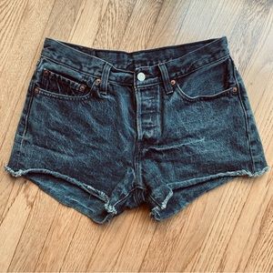 Levi’s 501 Cut Off Jean Shorts in Black Sz 27
